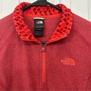 The North Face 1/4-Zip Fleece Pullover Coral/Orange | Lightweight Glacier